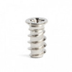 TORNILLO EURO. METAL. NIQUELADO. DIÁMETRO 7,2MM. CABEZA PLANA ANCHA. LONGITUD 13MM