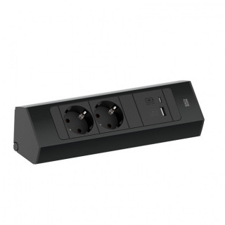 REGLETA DE RINCÓN CASIA 2. PARA SOBREPONER. ALUMINIO-PLÁSTICO. NEGRO. 22 W - BACHMANN