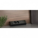 REGLETA DE RINCÓN CASIA 2. PARA SOBREPONER. ALUMINIO-PLÁSTICO. NEGRO. 22 W - BACHMANN
