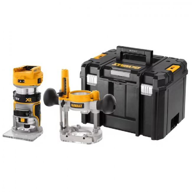 FRESADORA COMBO XR 18V. SIN ESCOBILLAS. A BATERÍA. ALUMINIO. 16.000-25.500 RPM - DEWALT