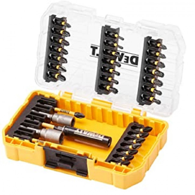 JUEGO DE PUNTAS DE ATORNILLAR FLEXTORQ. NEGRO FOSFATADO. PH PZ TORX. 32 PIEZAS - DEWALT