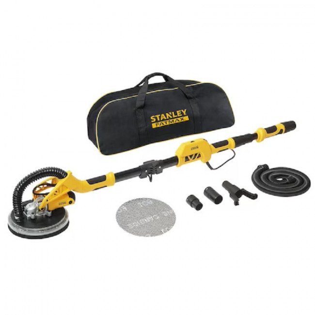 LIJADORA DE PANEL YESO SFMEE500S-QS. POTENCIA 750W. ELÉCTRICA CON CABLE. BRAZO EXTENSIBLE 1,8 M - STANLEY
