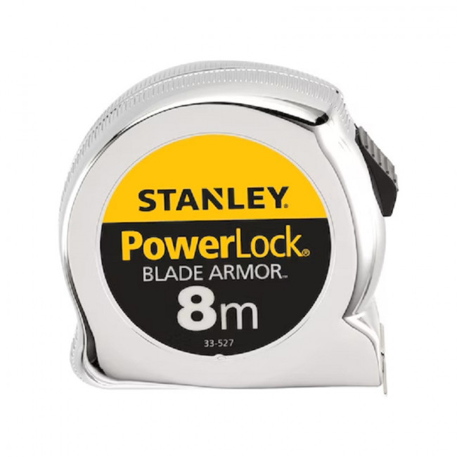 FLEXÓMETRO RETRÁCTIL. BLADE ARMOR. METAL Y PLÁSTICO. LONGITUD 8M. ANCHO DE CINTA 25MM - STANLEY