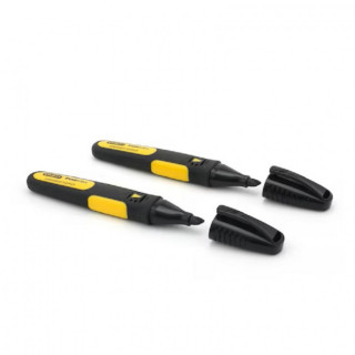 MARCADOR FATMAX 0-47-314. PLÁSTICO. PUNTA BISELADA. NEGRO. BLISTER DE 2 UNIDADES - STANLEY
