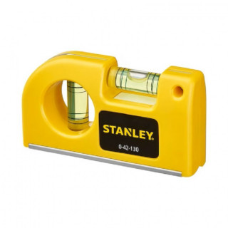 NIVEL DE BOLSILLO. PLÁSTICO ABS. BURBUJAS. AMARILLO. LONGITUD 140MM - STANLEY