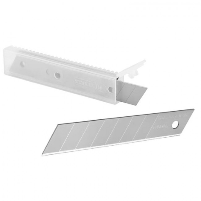 HOJAS PARA CÚTER. ACERO. SEGMENTADAS. CÚTER DE 18 MM. PACK DE 10 - STANLEY