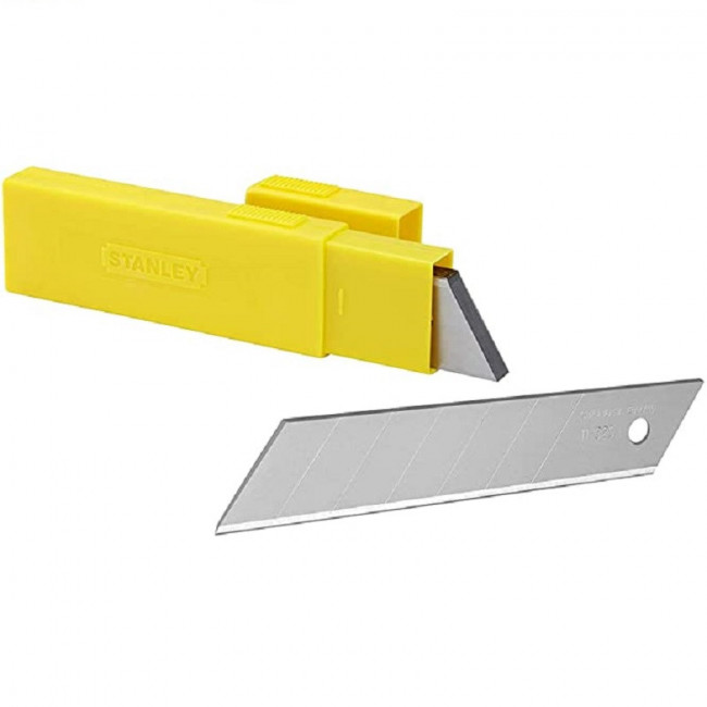 HOJAS PARA CÚTER. ACERO. SEGMENTADAS. ANCHURA 25MM. ORIFICIO TRASERO. PACK DE 10 UNIDADES - STANLEY
