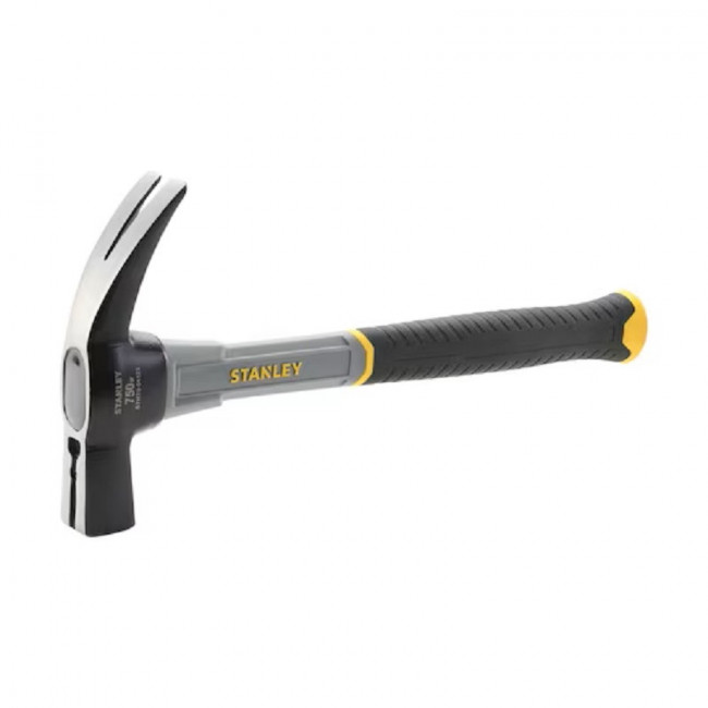 MARTILLO DE UÑA TIPO CARPINTERO. ACERO FORJADO. FIBRA DE VIDRIO. PARA CARPINTERÍA. MANGO ANTIDESLIZANTE. 750 G - STANLEY