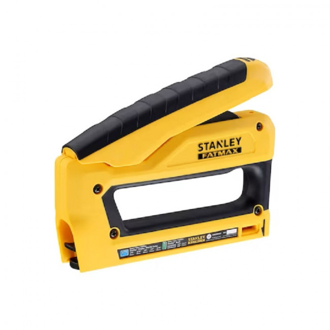 GRAPADORA MANUAL DE MANO FMHT0-80551. ABS Y CAUCHO. PULSADOR DELANTERO. AMARILLO Y NEGRO. ANTIDESLIZANTE. 23 X 3,5 X 23