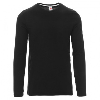 CAMISETA DE MANGA LARGA. 100% ALGODÓN. JERSEY. CUELLO REDONDO. HOMBRE. COLOR NEGRO - PAYPER