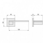 ROSETA ZAMAK ESA ES14 50X50 CNE CR/NEGRO ROSETA CUADRADA 50X50X7MM. COMBINADA.