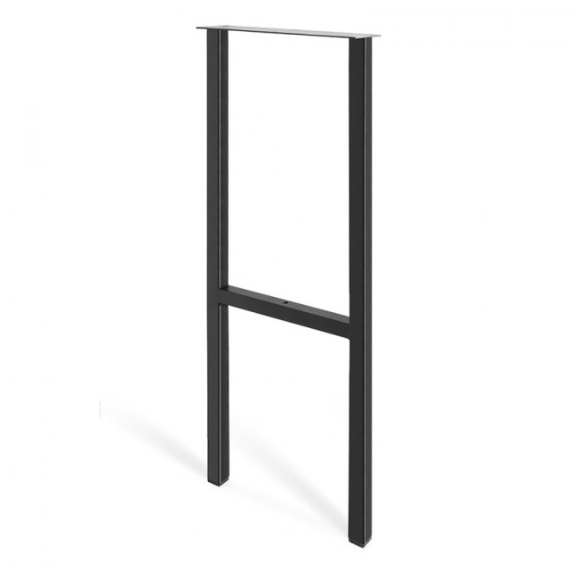 PATA DE ESCRITORIO DE ACERO NEGRO MATE TWINTE. ALTURA 65 CM