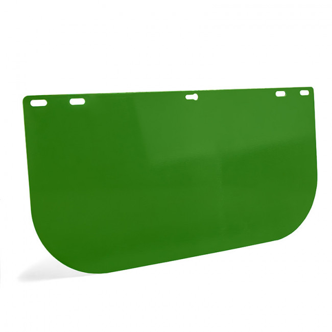VISOR PANTALLA FP-416. PLÁSTICO RÍGIDO. VERDE. FIJACIÓN RANURADA. FORMA RECTANGULAR ALARGADA - HOKMAND