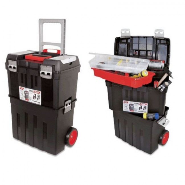 CARRO PORTAHERRAMIENTAS MÓVIL TRAIL BOX 58. PP. NEGRO. CAPACIDAD 60L. ALTURA 630MM - TAYG