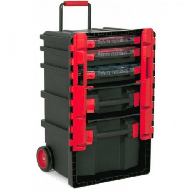 TALLER MÓVIL. PLÁSTICO RÍGIDO. MODULAR. 500X410X770MM. 3 ESTUCHES + 1 MALETA + 1 CAJÓN - TAYG