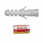 CAJA 100 TACOS FISCHER S 5mm NYLON PARA TORNILLOS DE 3-4mm