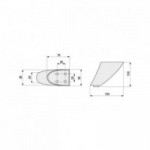 PATA METAL KATA H100 NIQUEL SATINADO