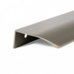 TIRADOR DE ALUMINIO BIEL. PERFIL CURVADO. NÍQUEL CEPILLADO. NEGRO MATE. MONTAJE EN CANTO
