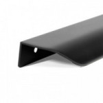 TIRADOR DE ALUMINIO BIEL. PERFIL CURVADO. NÍQUEL CEPILLADO. NEGRO MATE. MONTAJE EN CANTO