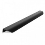 TIRADOR DE ALUMINIO BIEL. PERFIL CURVADO. NÍQUEL CEPILLADO. NEGRO MATE. MONTAJE EN CANTO