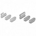 CONECTOR OVVO FIJO. PLÁSTICO. GRIS CLARO. 9X21. PARA TABLEROS