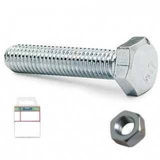 BLISTER TORNILLO ROSCA METAL CABEZA HEXAGONAL DIN 933 CON TUERCA CINCADO 2