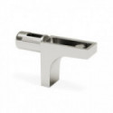 SOPORTE ESTANTE CRISTAL K-LINE. . NÍQUEL NEGRO. PARA ESTANTES DE MADERA O CRISTAL. GOMA TRANSPARENTE - ITALIANA FERRAMEN