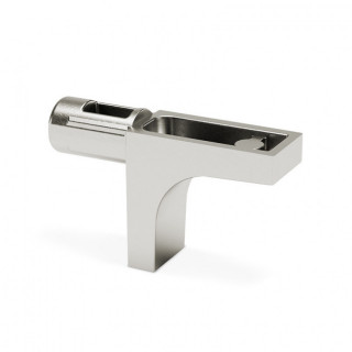 SOPORTE ESTANTE CRISTAL K-LINE. . NÍQUEL NEGRO. PARA ESTANTES DE MADERA O CRISTAL. GOMA TRANSPARENTE - ITALIANA FERRAMEN 2