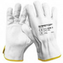 GUANTE DE PIEL BOVINO G214B. PIEL FLOR BOVINO. CATEGORÍA II. TALLAS 7-12. EN 388 3132X. LONGITUD 26CM - SAFETOP T/GUANTE