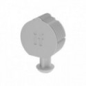 HERRAJE DE UNIÓN PEANUT 1. PLÁSTICO REFORZADO CON FIBRA DE VIDRIO. UNIÓN INVISIBLE. GRIS / BLANCO RAL 9010. MONTAJE DE M