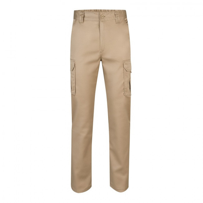 PANTALÓN MULTIBOLSILLO STRETCH COLOR BEIGE TALLAS 38-60