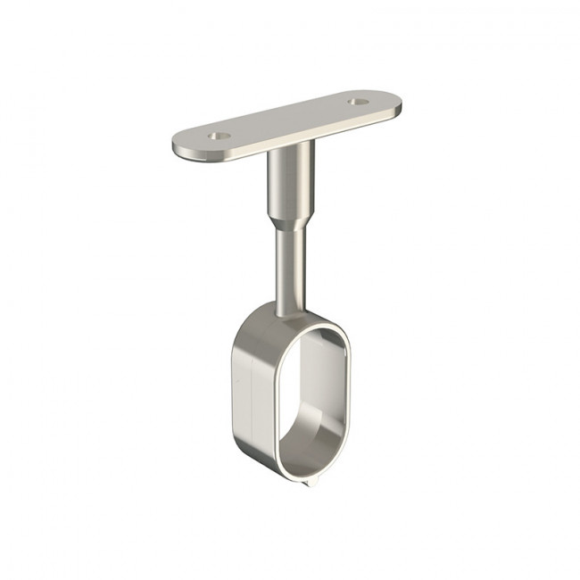 SOPORTE CENTRAL TUBO OVALADO 30X15 NÍQUEL