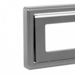 TIRADOR EMBUTIDO NEVARA. ZAMAK. EMPOTRADO. RECTANGULAR. ESQUINAS REDONDEADAS. ABERTURA CENTRAL