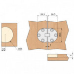 BISAGRA PARA PUERTAS ABATIBLES Y TAPAS DE MESA. ANGULO APERTURA 180º. MODELO ELBA BISAGRA PARA PUERTAS ABATIBLES Y TAPAS DE MESA. ANGULO APERTURA 180º. MODELO ELBA