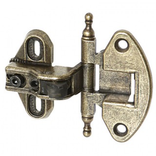 BISAGRA RÚSTICA CON REMATE EN ORO VIEJO Y PLATA VIEJA. MATERIAL ZAMAK. DIÁMETRO 35MM. REGULACIÓN EN EL BRAZO 2