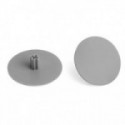 TAPA EMBELLECEDORA ALLEN 6 Ø40MM PIVOTE DE 8MM ACABADO GRIS METAL