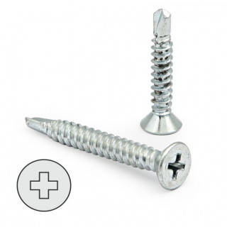 TORNILLO BROCA ROSCA CHAPA CABEZA PLANA DIN 7504-P INOXIDABLE 2