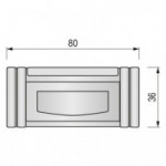 CUBA TIRADOR ZAMAK 80X36 ELEGIR ACABADO.