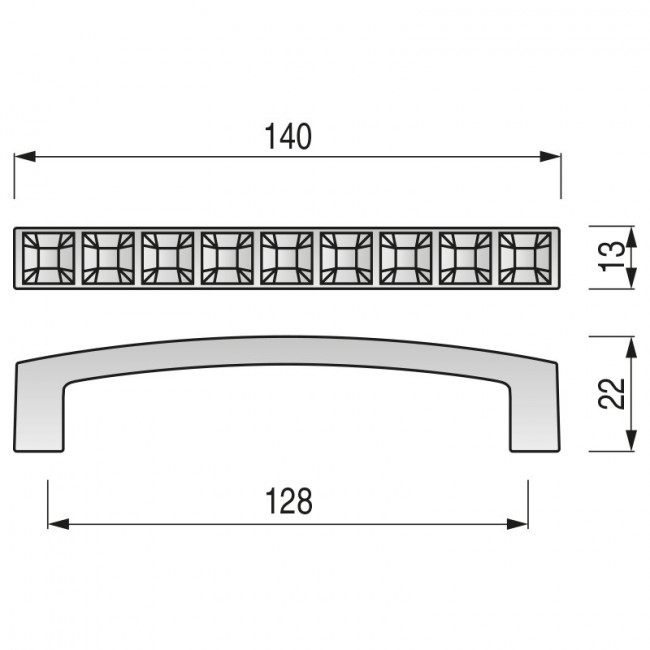 GLAMOUR TIRADOR ZAMAK CRISTAL...