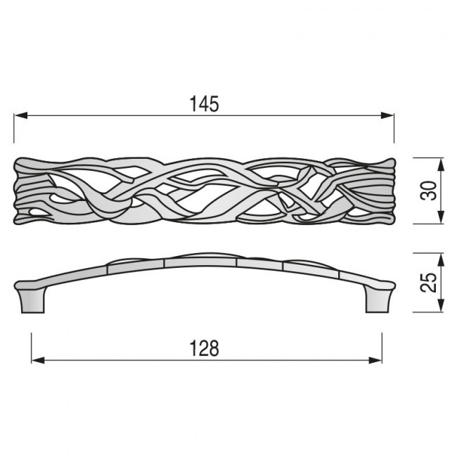 TROCADE TIRADOR ZAMAK 128mm. ELEGIR...