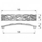 TROCADE TIRADOR ZAMAK 128mm. ELEGIR ACABADO.
