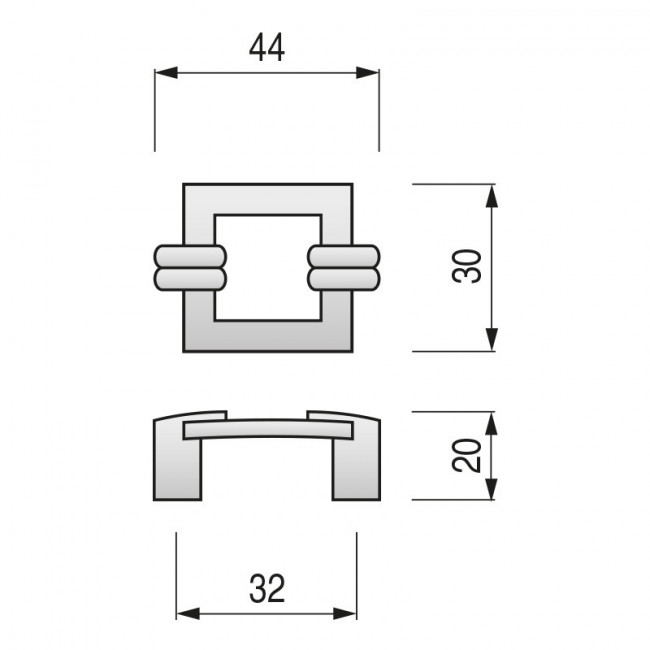 TIRADOR ZMK MONROE 44x35 C32 CROMO