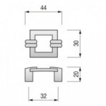 TIRADOR ZMK MONROE 44x35 C32 CROMO
