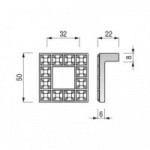 TIRADOR ZAMAK CRISTAL SWAROVSKI 49X49mm. ELEGIR ACABADO.