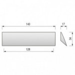 TABLA TIRADOR ZAMAK. ACABADO ALUMINIO RAL 9006. ELEGIR DISTANCIA ENTRE CENTROS.