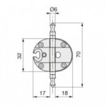 VITRA BISAGRAS DE ESTILO CON REMATE REGULABLE.