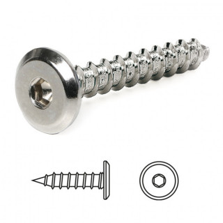 TORNILO EMBELLECEDOR CABEZA PLANA TEGAS 6,3 LARGO 30MM DIÁMETRO 6.3 2