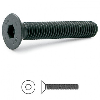 TORNILLO ROSCA METAL ALLEN DIN 7991 NEGRO METRICA M-3 LARGO 10MM 2