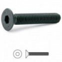 TORNILLO ROSCA METAL ALLEN DIN 7991 NEGRO