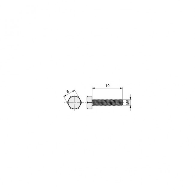 TORNILLO CABEZA HEXAGONAL DIN 933 NYLON